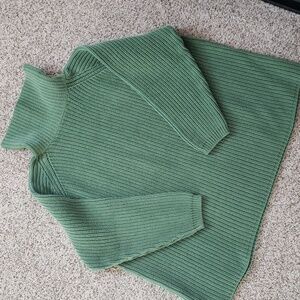Eddie Bauer Sage Green Cowl Neck Sweater